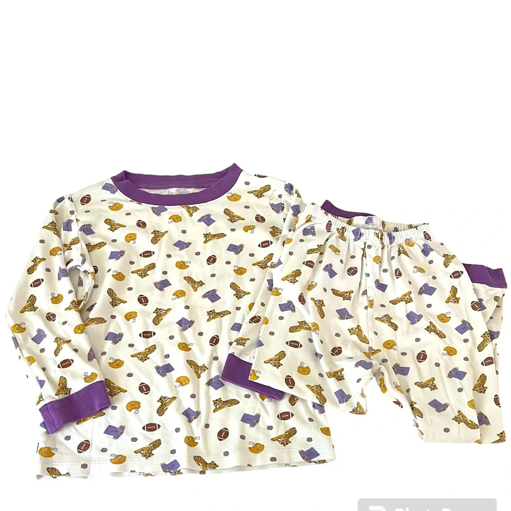 La Luna LSU Tigers Pima Cotton Pajamas Size 6 - Picture 1 of 5